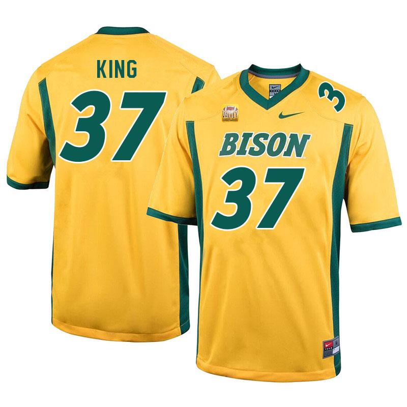 Men #37 Reggie King North Dakota State Bison College Football Jerseys Sale-Yellow - Click Image to Close